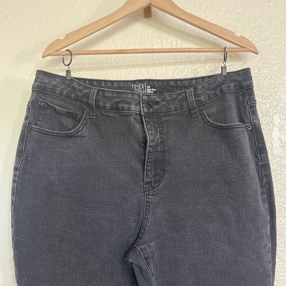 Time and Tru, Black High Rise Skinny Jeans, size 18